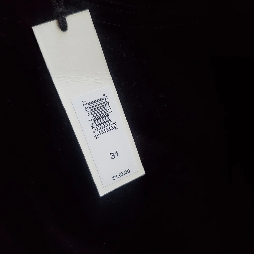 Banana Republic High Rise Slim Velvet Stiletto Jeans Black Size 31/12 NWT RT$120